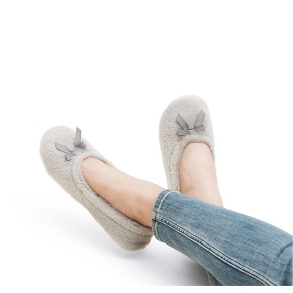 DREAM PAIRS Memory Foam Ballerina Flats House Slippers Faux Fur Cozy 7-8 Gray $2 - Picture 1 of 12